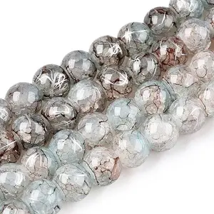 Drawbench Crackle Glass Beads Strands