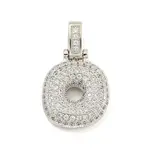 Brass Micro Pave Clear Cubic Zirconia Pendants
