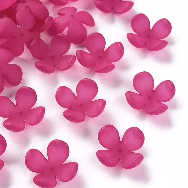 Frosted Acrylic Bead Caps