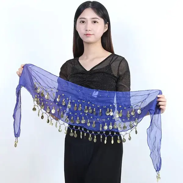 72 Coin Sequins Gauze Belly Dance Waist Belt