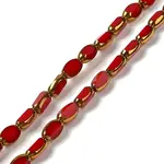 Electroplate Opaque Color Glass Beads Strands