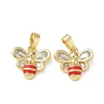 Brass Micro Pave Cubic Zirconia Pendants