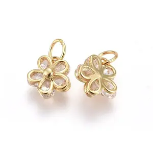 Brass Cubic Zirconia Charms