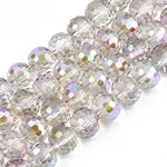 Electroplate Transparent Glass Beads Strands