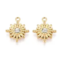 304 Stainless Steel Rhinestone Pendants