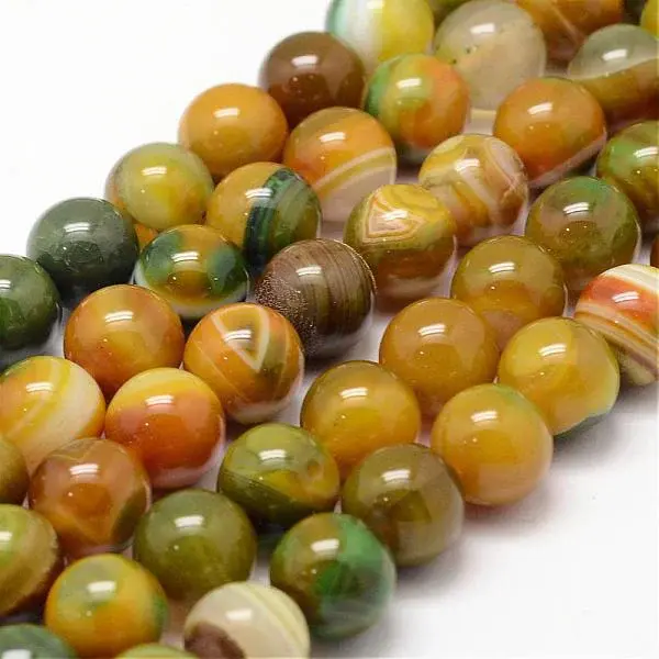 Natural Striped Agate/Banded Agate Bead Strands