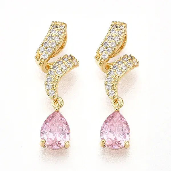 Brass Micro Pave Cubic Zirconia Pendants