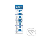 Nástenný kalendár Praktik 2026 (modrý) (riadkový, kravata, slovenské menné kalendárium)