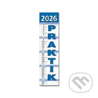 Nástenný kalendár Praktik 2026 (modrý) (riadkový, kravata, slovenské menné kalendárium)