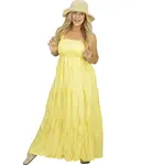 Pri Summer boho strapless maxi dress with ruffles SOLEA