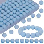 80Pcs Round Silicone Focal Beads