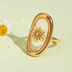 304 Stainless Steel Resin Cuff Rings for Women