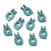 Spray Painted Alloy  2-Loop Link Pendants