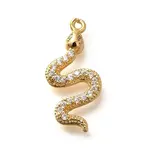 Brass Micro Pave Cubic Zirconia Pendants