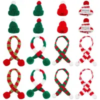 24Pcs 8 Style Mini Knitting Wool Yarn Scarf & Hat