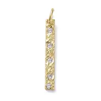 Brass Micro Pave Cubic Zirconia Pendants