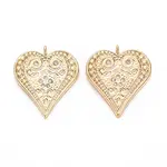 Brass Micro Pave Clear Cubic Zirconia Pendants
