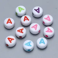 Craft Acrylic Horizontal Hole Letter Beads