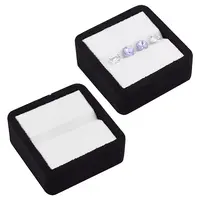 Square Velvet with Fibre Cloth Loose Diamond Jewelry Display Case