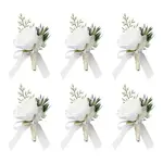 Silk Cloth Artificial Flower Boutonniere