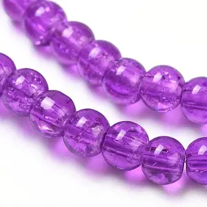 Crackle Glass Beads Strands