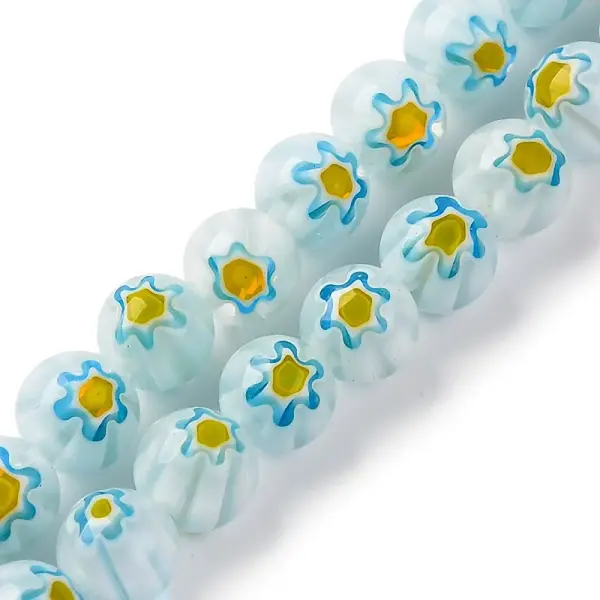 Handmade Millefiori Lampwork Beads Strands