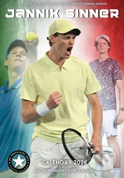 Nástěnný kalendář 2026: Jannik Sinner (A3 29,7 x 42 cm)
