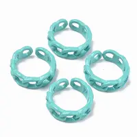 Spray Painted Alloy Cuff Rings