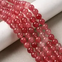 Natural Dyed White Jade Beads Strands