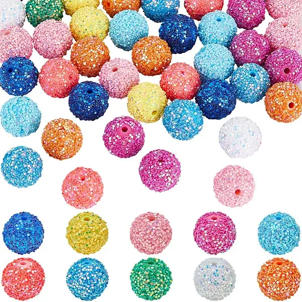 80Pcs 10 Colors Acrylic Beads