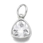 304 Stainless Steel Cubic Zirconia Pendant