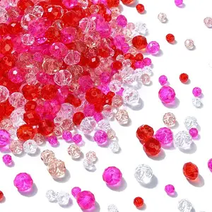 500Pcs Valentine's Day Glass Beads
