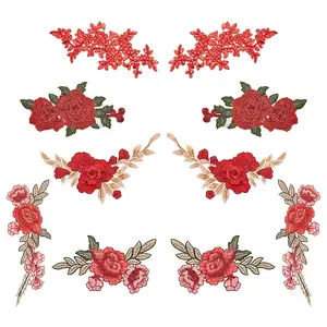 5 Pairs 5 Style 3D Flower Appliques
