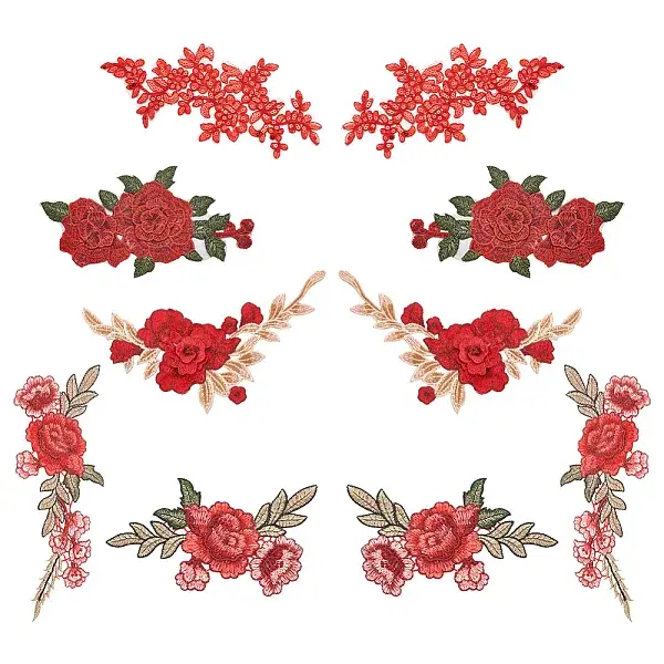 5 Pairs 5 Style 3D Flower Appliques