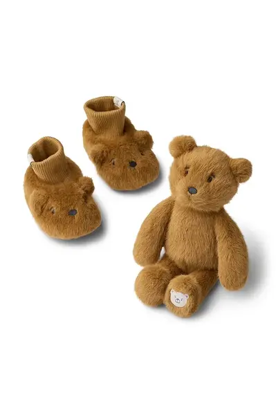 Liewood Dětské boty Liewood Basim Bear Baby Plush Gift Set