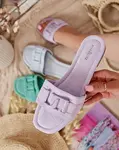 Resti Royalfashion Purple women's flip-flops with buckle Rydr