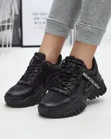 Resti Black women's sneaker sports shoes Evilpo- Footwear