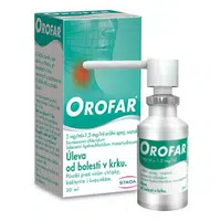 OROFAR 2 mg/ml + 1,5 mg/ml orální sprej, roztok 30 ml