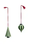 Madam Stoltz  sada závěšků vánočních dřevěných 2-pack 6-8 cm