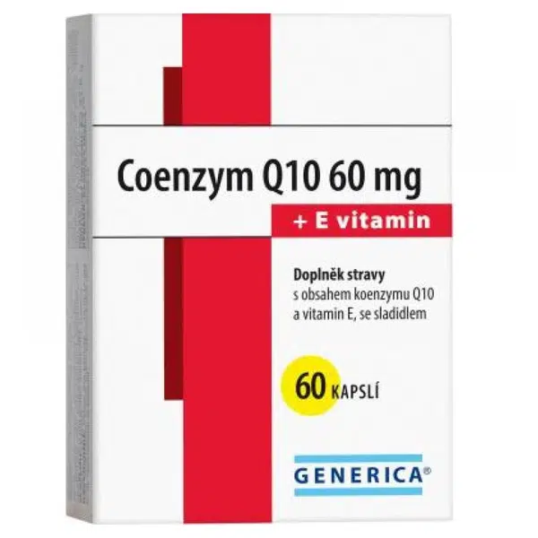 GENERICA Coenzym Q10 60 mg + E vitamin 60 kapslí