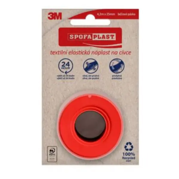 3M™ SPOFAPLAST 132N Náplast textilní elastická 4.2 m x 25 mm
