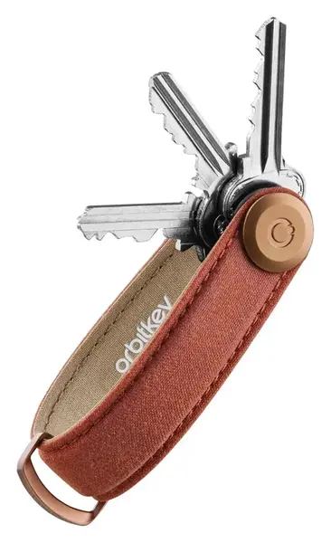 Klíčenka Orbitkey Waxed Canvas Brick Red