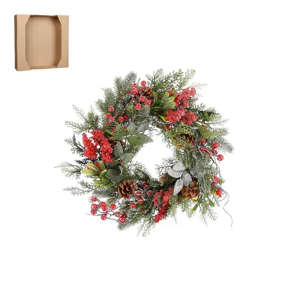 VĚNEC ZE SUŠENÝCH KVĚTIN 40 cm