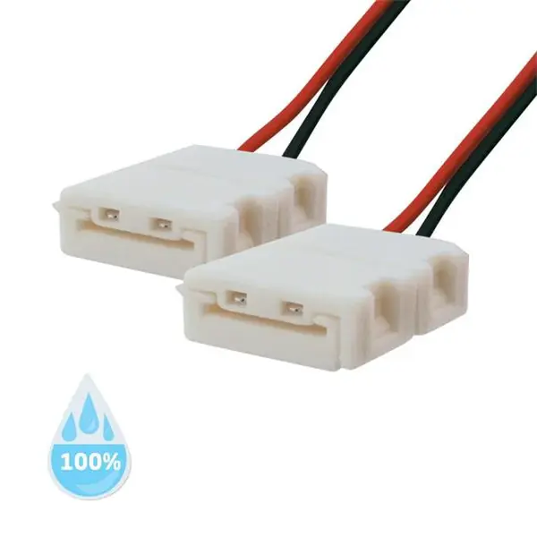 Spojka nepájivá pro LED pásek 5050, 5630 30,60LED/m 10mm s vodičem, voděodolný IP68