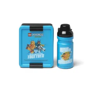 LEGO Ninjago svačinový set (láhev a box) - modrá