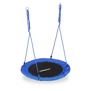 Relaxdays HOUPAČKA hnízdová modrá nastavitelná výška 90 cm