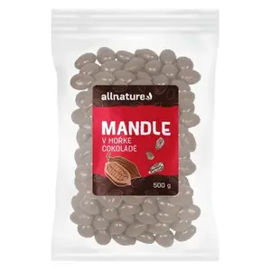 ALLNATURE Mandle v hořké čokoládě 500 g