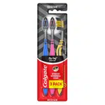COLGATE Zubní kartáček  ZIG ZAG Charcoal Medium 3 ks