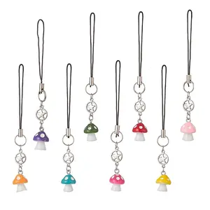 Mushroom Opaque Resin Mobile Strap