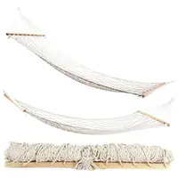 Záhradná šnúrová hojdacia sieť s dreveným rámom – Komfortný relax v prírode